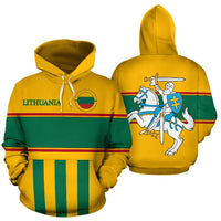 Lithuania Hoodie Vytis Flag Color Sports Style Ver.2 RLT6 - Wonder Print Shop