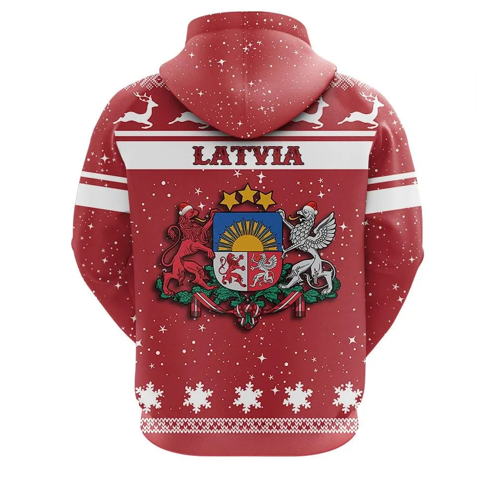 Christmas Latvia Hoodie Coat Of Arms RLT6 - Wonder Print Shop