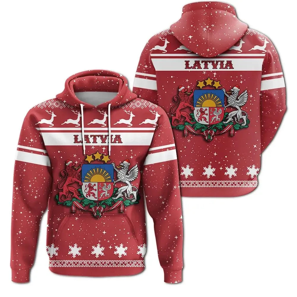 Christmas Latvia Hoodie Coat Of Arms RLT6 - Wonder Print Shop