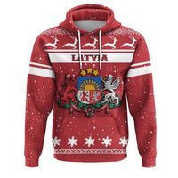 Christmas Latvia Hoodie Coat Of Arms RLT6 - Wonder Print Shop