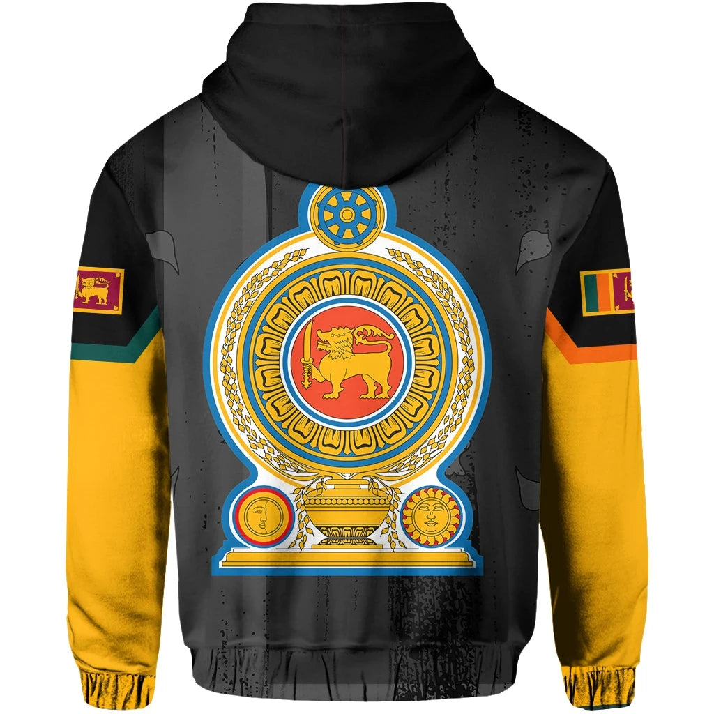 Sri Lanka Coat Of Arm Flag Hoodie RLT7 - Wonder Print Shop