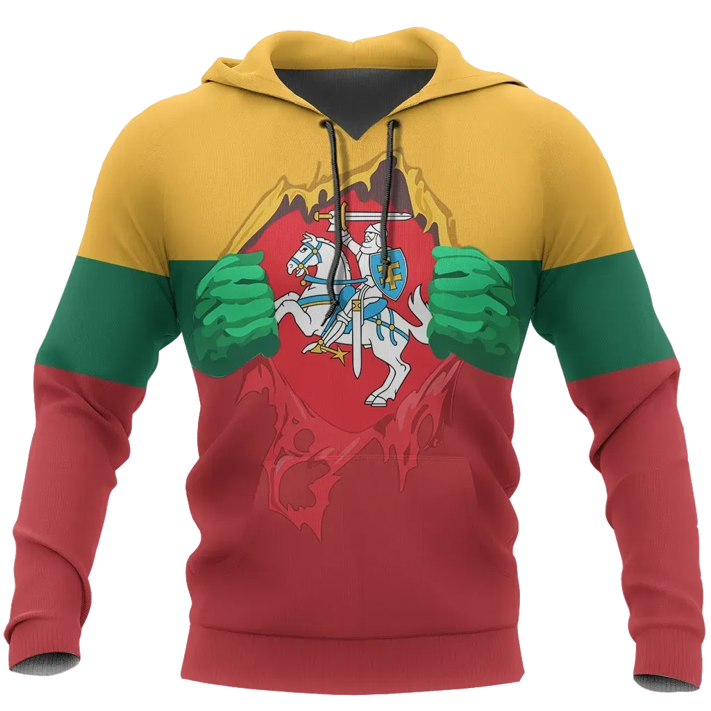 Lithuania Lietuva Superhero Hoodie RLT6 - Wonder Print Shop