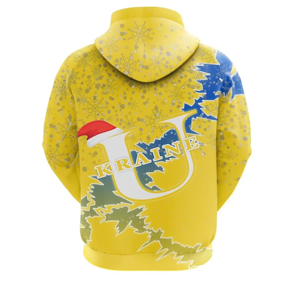 Ukraine Christmas Hoodie Coat Of Arms X Style RLT7 - Wonder Print Shop