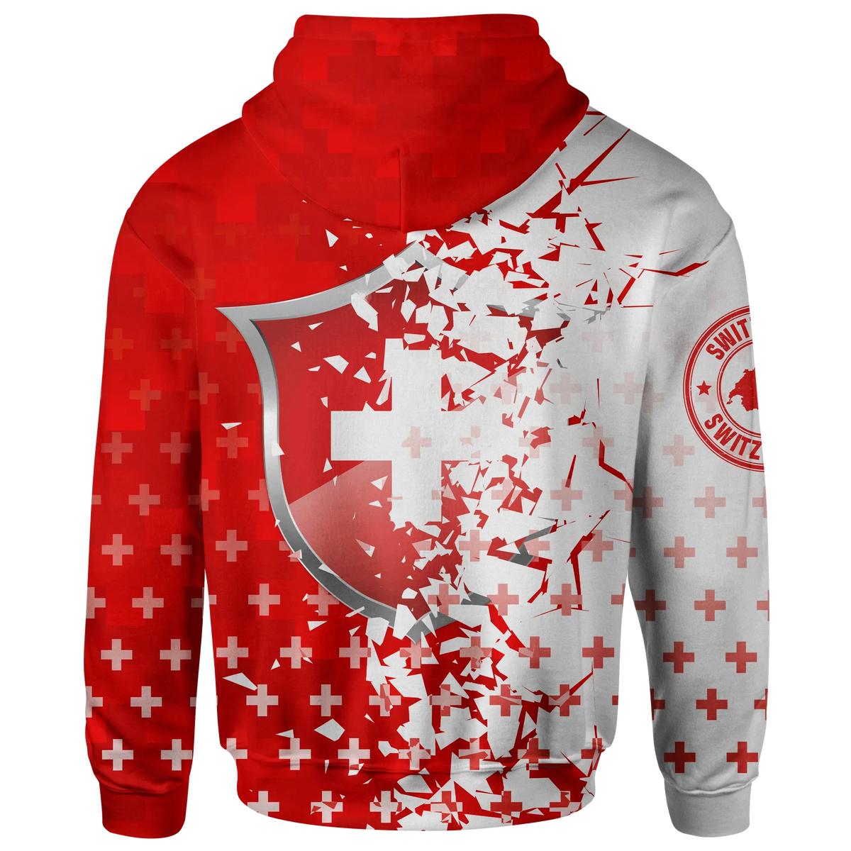 Switzerland Hoodie Swiss Shield RLT13 - Wonder Print Shop