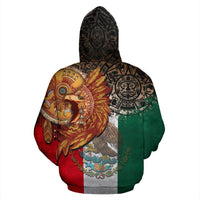 Mexico Hoodie Aztec Warrior Mexican RLT13 - Wonder Print Shop