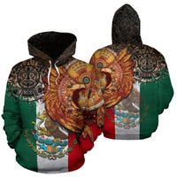 Mexico Hoodie Aztec Warrior Mexican RLT13 - Wonder Print Shop