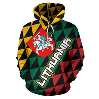 Lithuania Hoodie Coat Of Arms RLT6 - Wonder Print Shop