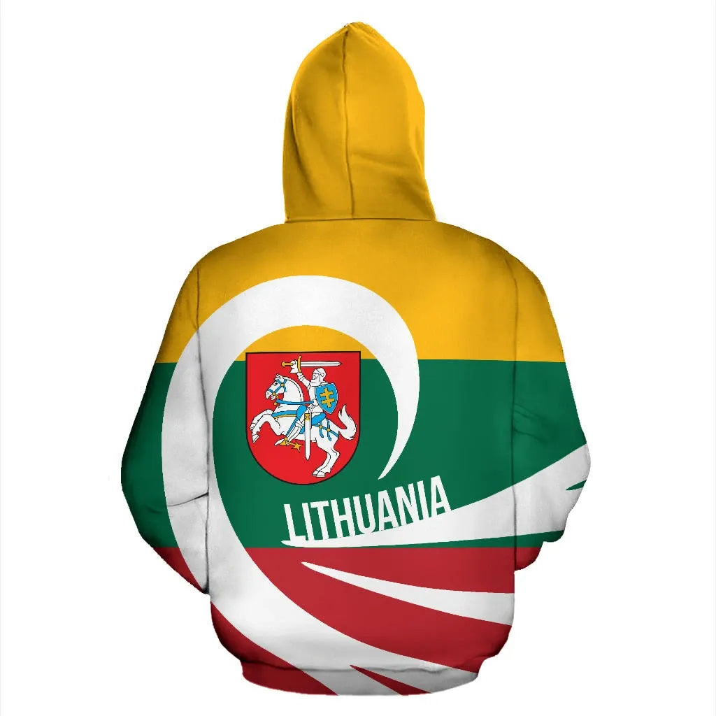 Lithuania Hoodie Flag Roll Into My Heart2 RLT6 - Wonder Print Shop