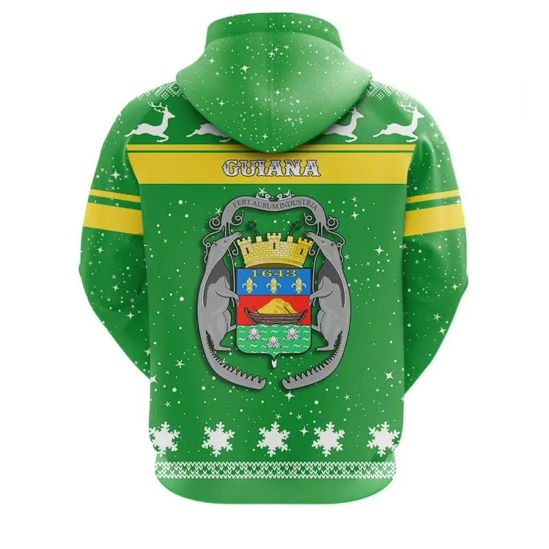 Christmas Guiana Hoodie Coat Of Arms RLT8 - Wonder Print Shop