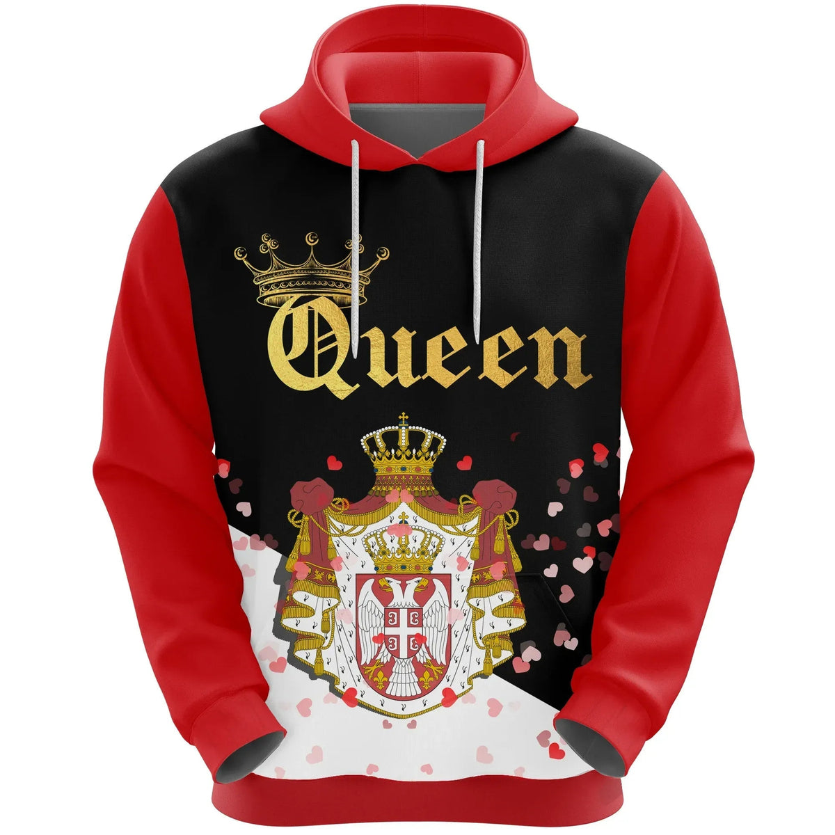 Serbia Queen Valentine Hoodie RLT7 - Wonder Print Shop