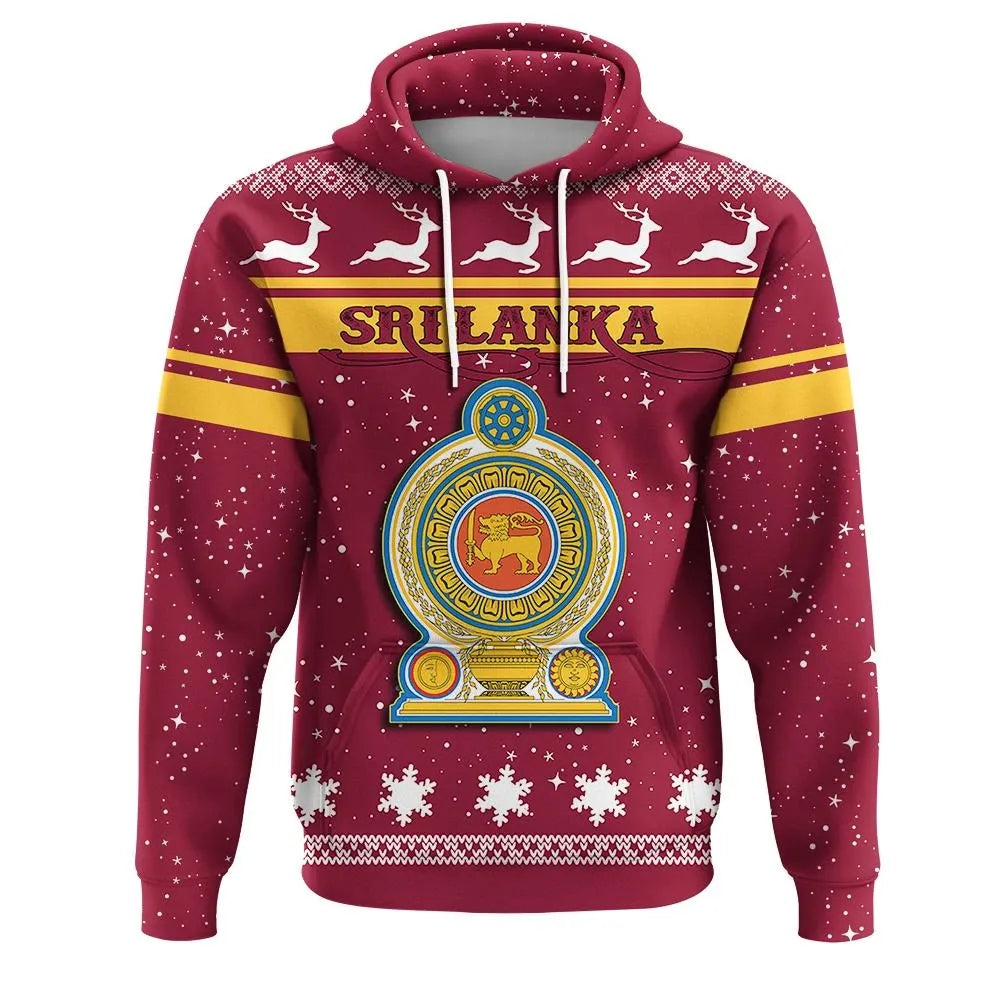 Christmas Sri Lanka Hoodie Coat Of Arms RLT7 - Wonder Print Shop