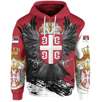 Serbia Hoodie Serbian Eagle Tattoo RLT7 - Wonder Print Shop
