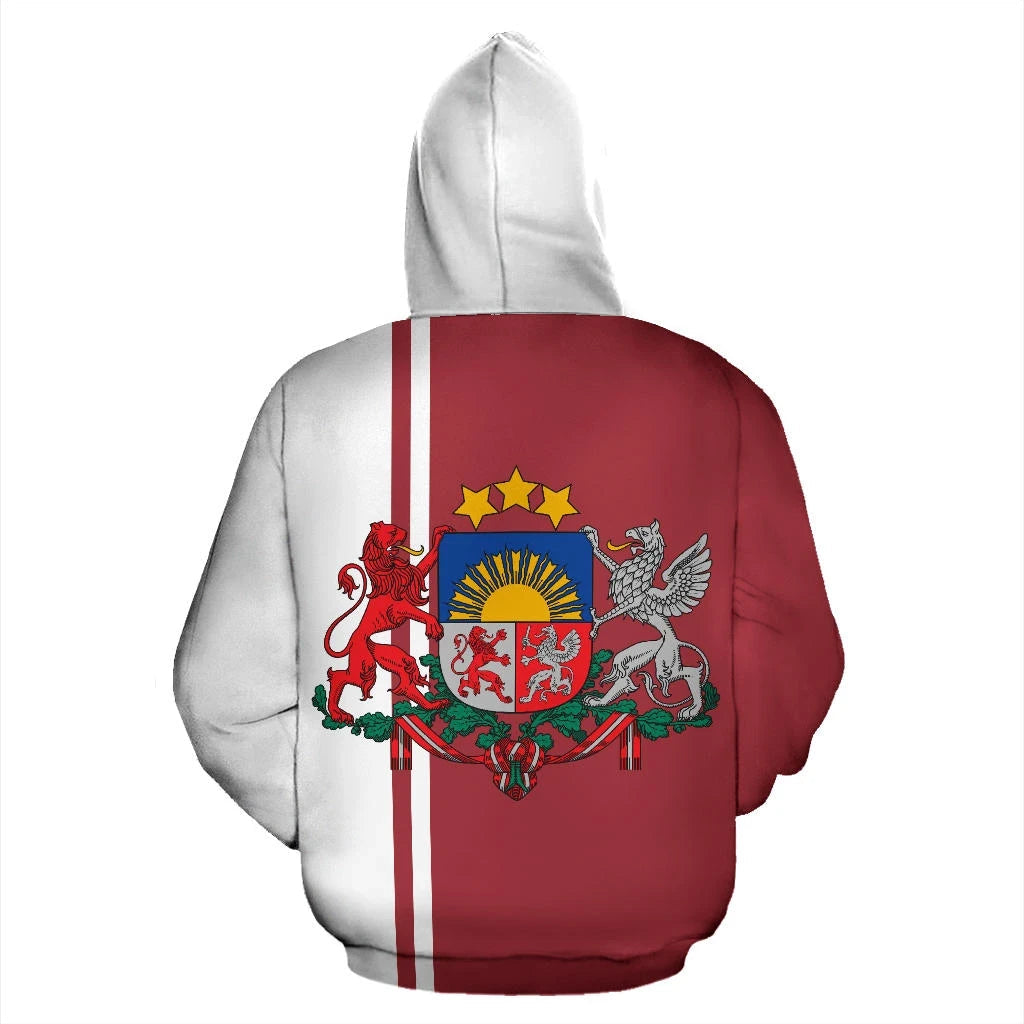 Latvia All Over Hoodie Straight Version RLT6 - Wonder Print Shop
