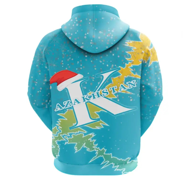 Kazakhstan Christmas Hoodie Coat Of Arms X Style RLT8 - Wonder Print Shop