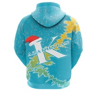 Kazakhstan Christmas Hoodie Coat Of Arms X Style RLT8 - Wonder Print Shop