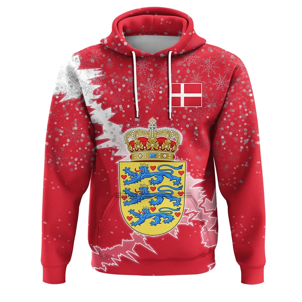 Christmas Denmark Hoodie Coat Of Arms X Style RLT13 - Wonder Print Shop