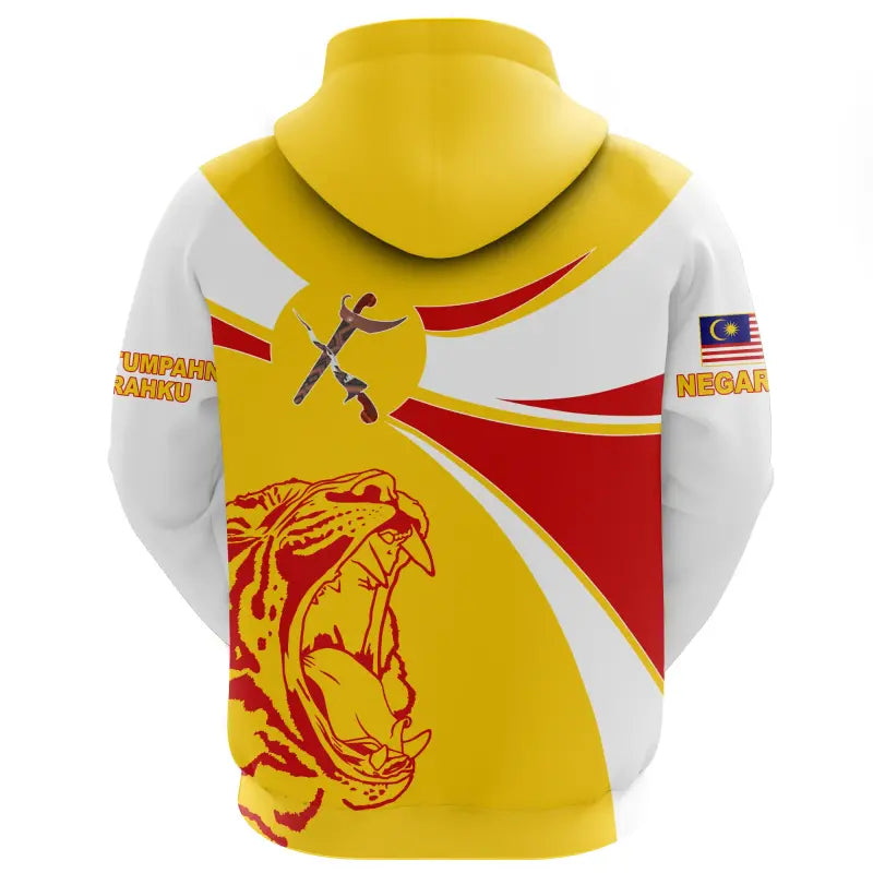 Malaysia Hoodie Round Coat Of Arms Lion RLT12 - Wonder Print Shop