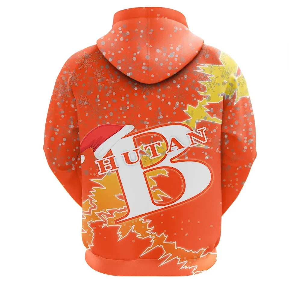Bhutan Christmas Hoodie Coat Of Arms X Style RLT6 - Wonder Print Shop