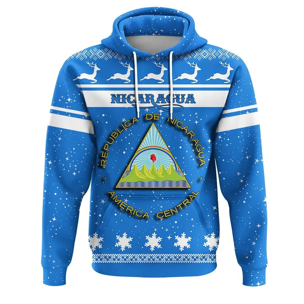 Christmas Nicaragua Hoodie Coat Of Arms RLT8 - Wonder Print Shop