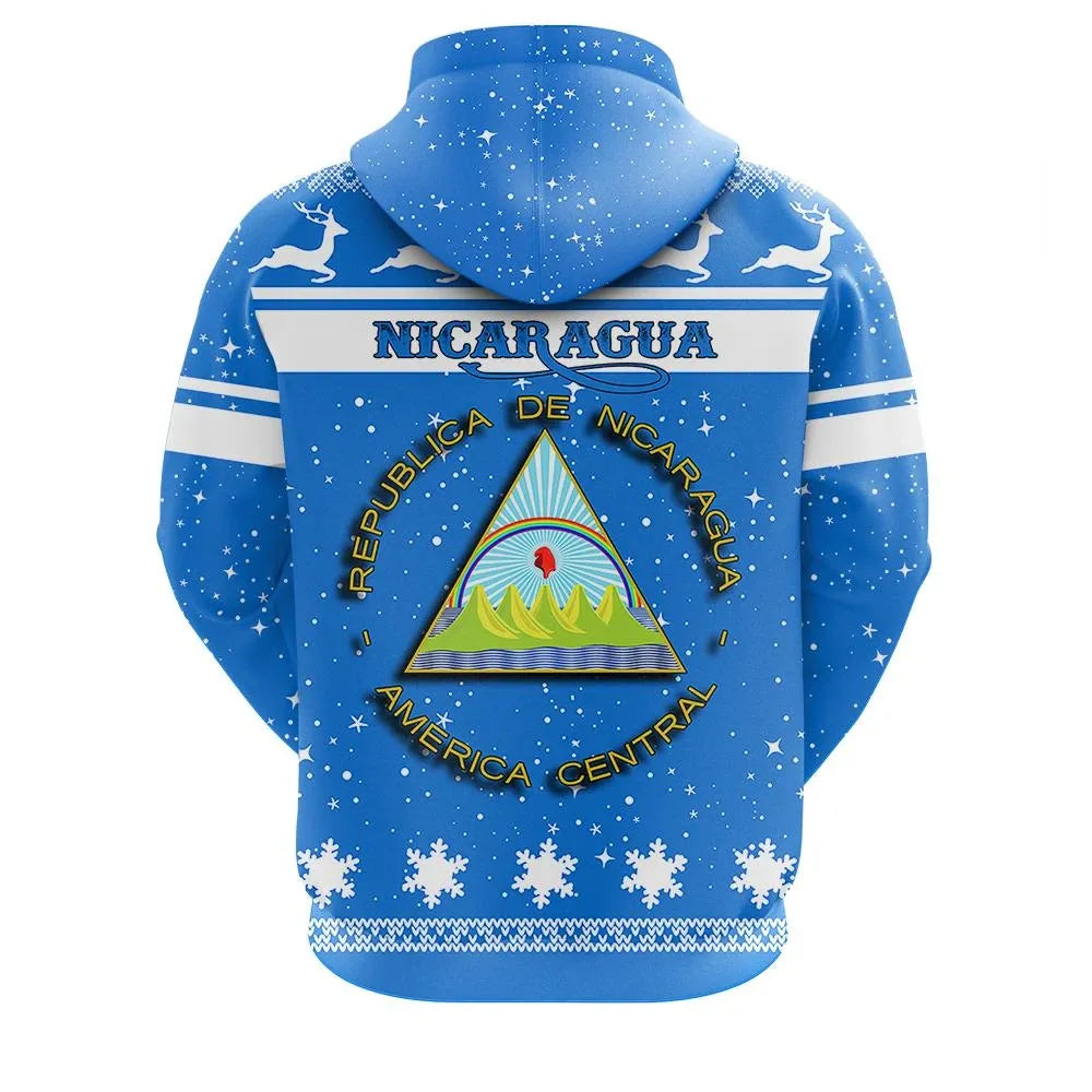 Christmas Nicaragua Hoodie Coat Of Arms RLT8 - Wonder Print Shop