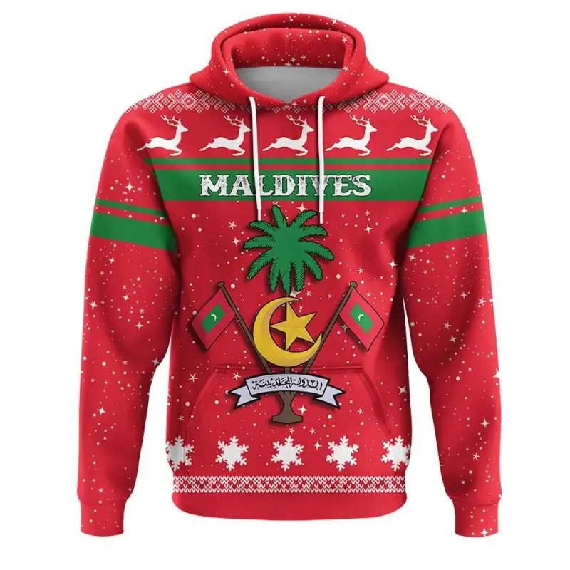 Christmas Maldives Hoodie Coat Of Arms RLT12 - Wonder Print Shop