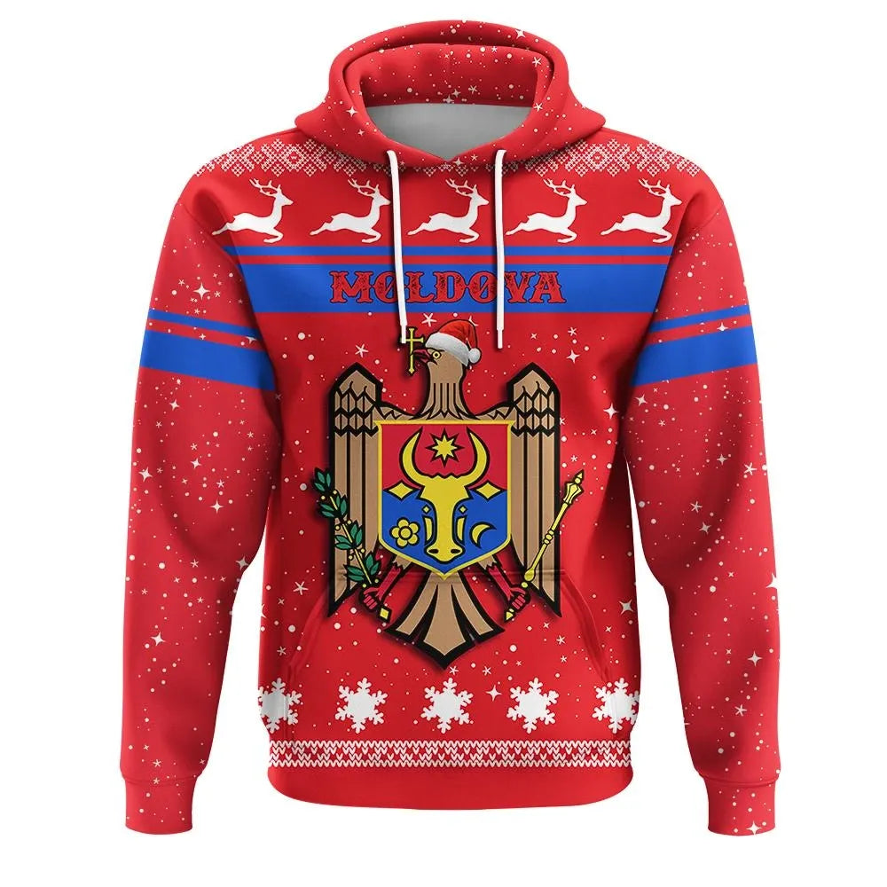 Christmas Moldova Hoodie Coat Of Arms JW09 RLT13 - Wonder Print Shop
