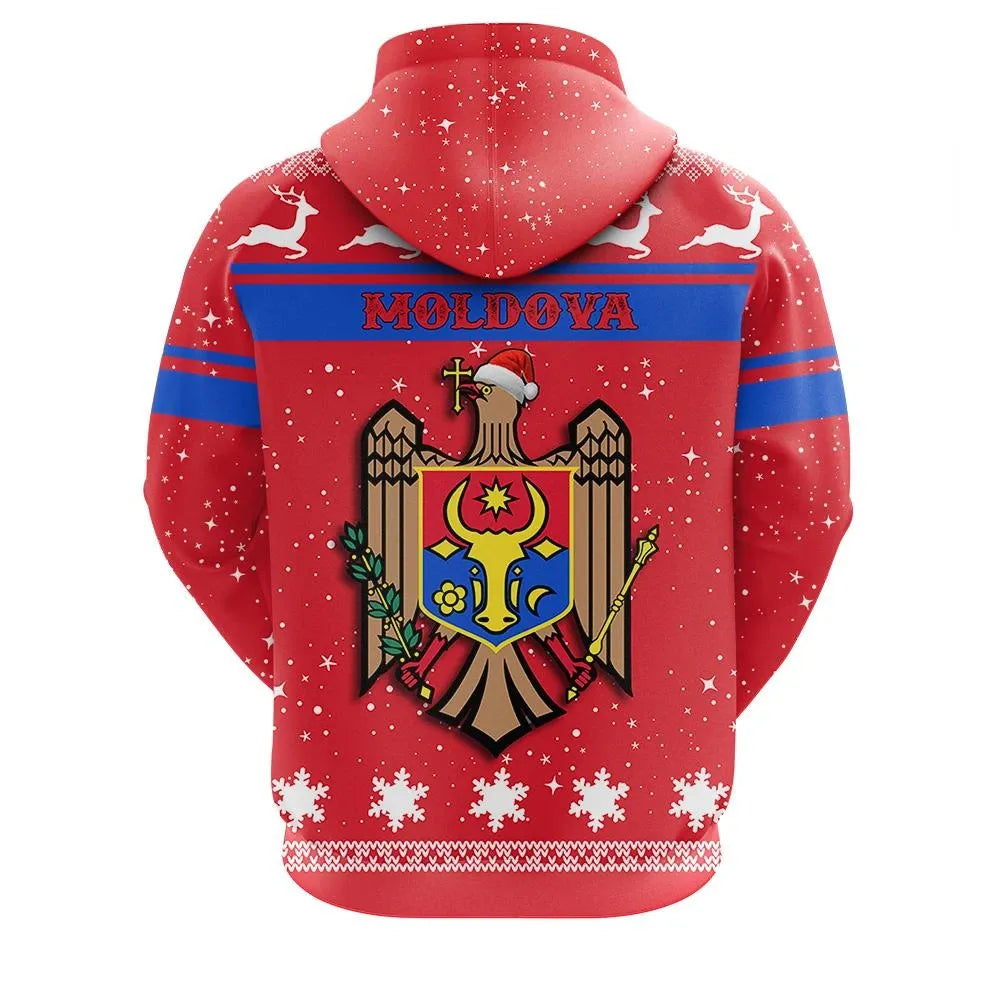 Christmas Moldova Hoodie Coat Of Arms JW09 RLT13 - Wonder Print Shop