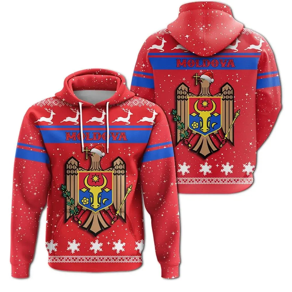 Christmas Moldova Hoodie Coat Of Arms JW09 RLT13 - Wonder Print Shop