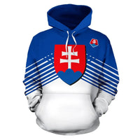 Slovakia Sport Flag Hoodie Stripes Style 01 RLT13 - Wonder Print Shop