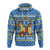 Gavle Goat Sweden Hoodie Swedish Yule Goat Blue RLT7 - Wonder Print Shop