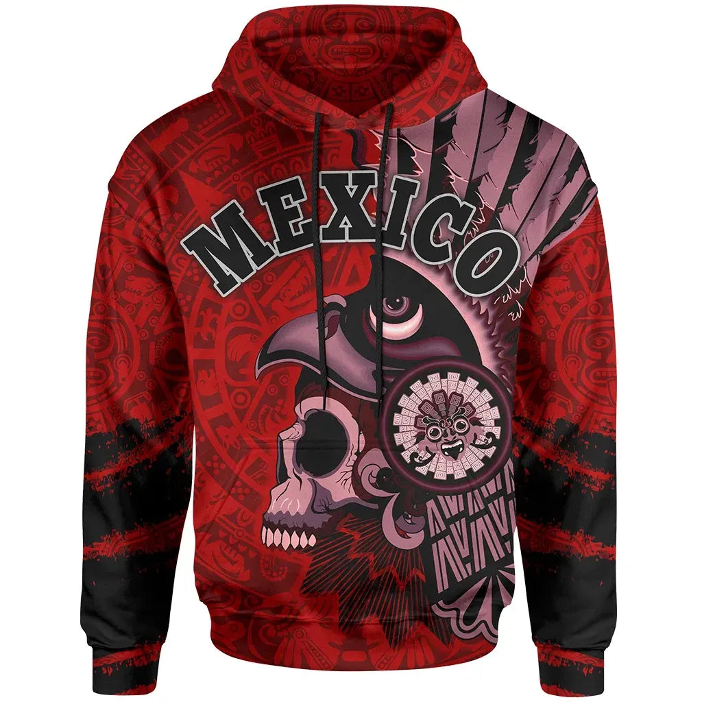 mexico-hoodie-skull-aztec-warrior-red