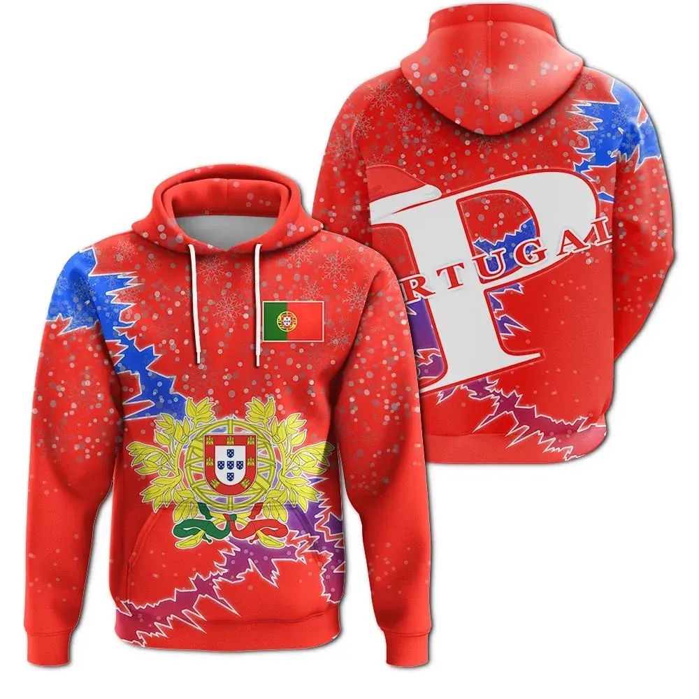 Portugal Christmas Hoodie Coat Of Arms X Style RLT7 - Wonder Print Shop