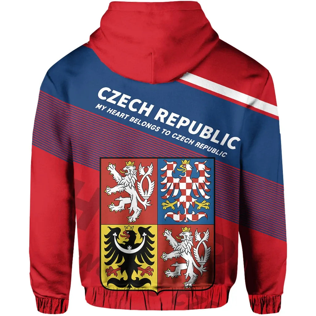 Czech Republic Flag Motto Hoodie Limited Style RLT13 - Wonder Print Shop