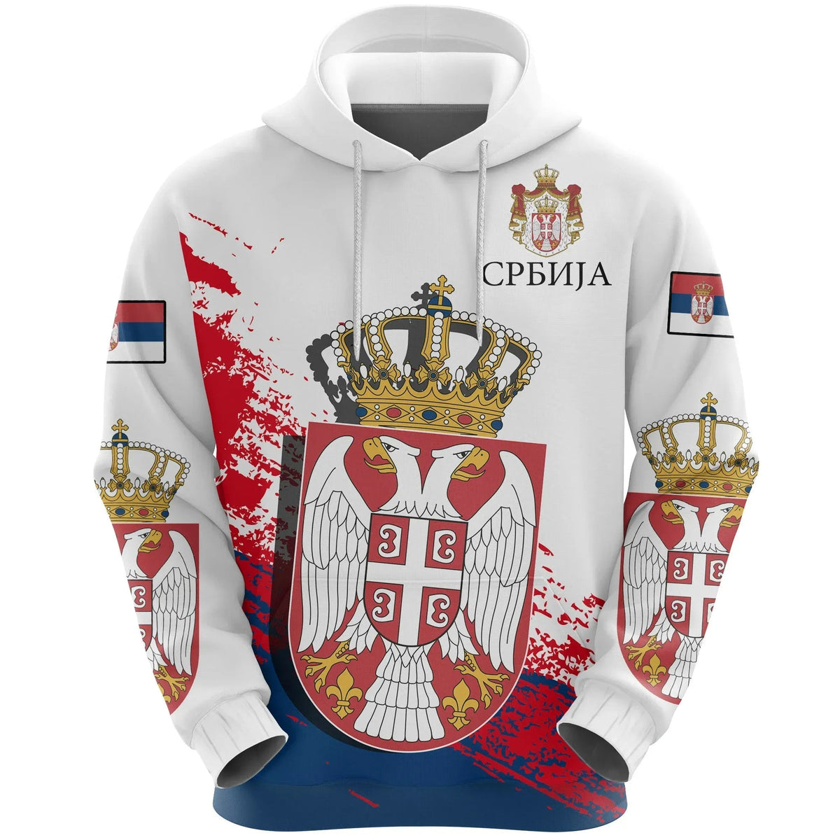 Serbia Special Hoodie White Version RLT7 - Wonder Print Shop