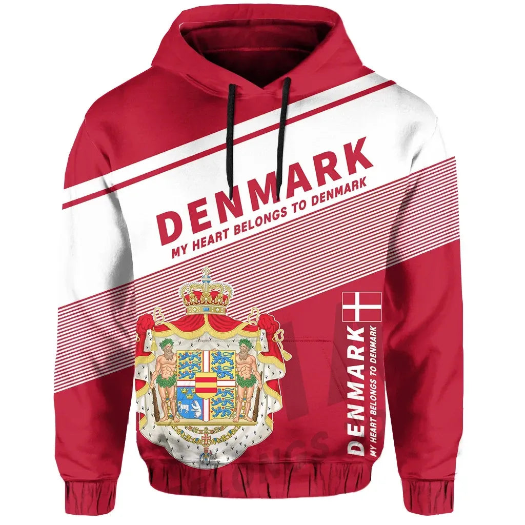 Denmark Flag Motto Hoodie Limited Style RLT13 - Wonder Print Shop