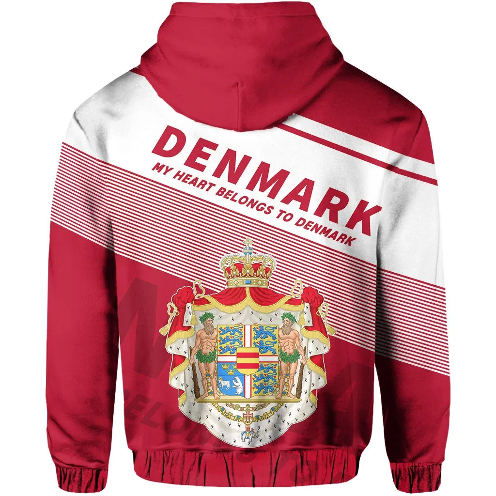 Denmark Flag Motto Hoodie Limited Style RLT13 - Wonder Print Shop
