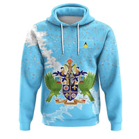Saint Lucia Christmas Hoodie Coat Of Arms X Style8 RLT6 - Wonder Print Shop