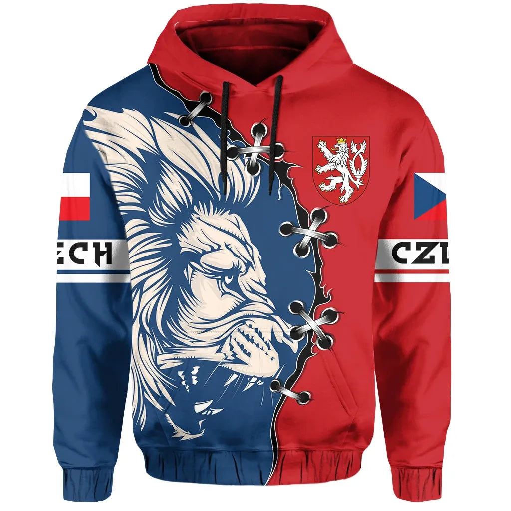 Czech Republic Hoodie Lion Coat Ofrms RLT13 - Wonder Print Shop