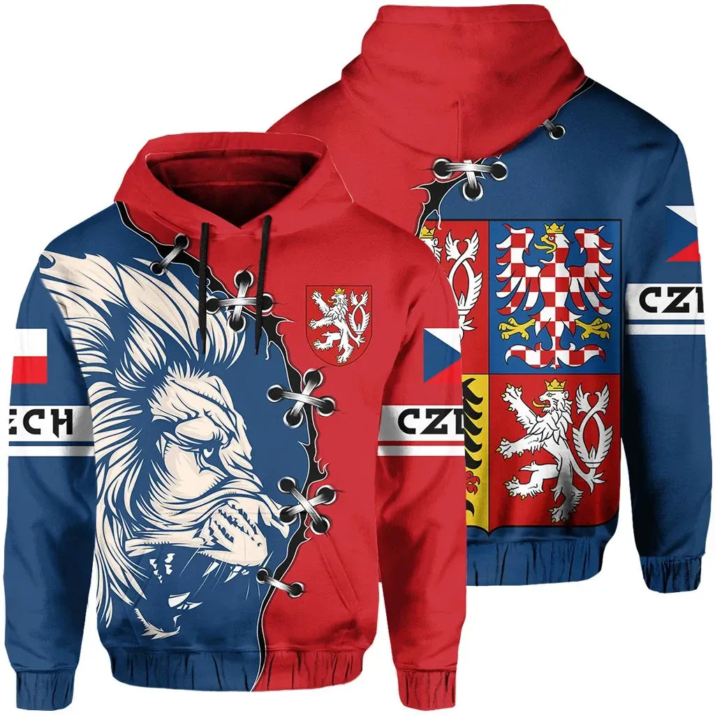 Czech Republic Hoodie Lion Coat Ofrms RLT13 - Wonder Print Shop