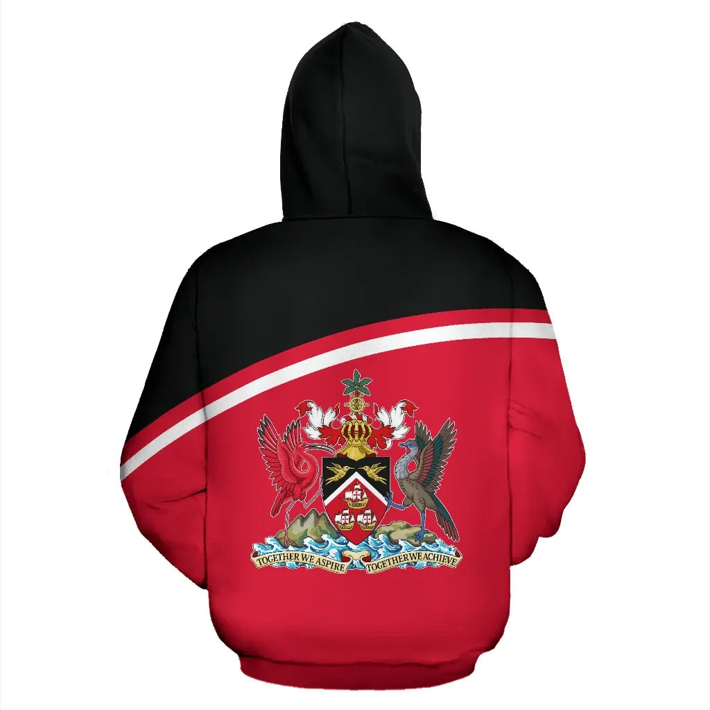 Trinidad Tobago All Over Hoodie Curve Version RLT6 - Wonder Print Shop