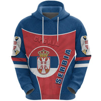 Serbia Hoodie Circle Stripes Flag Pattern RLT7 - Wonder Print Shop