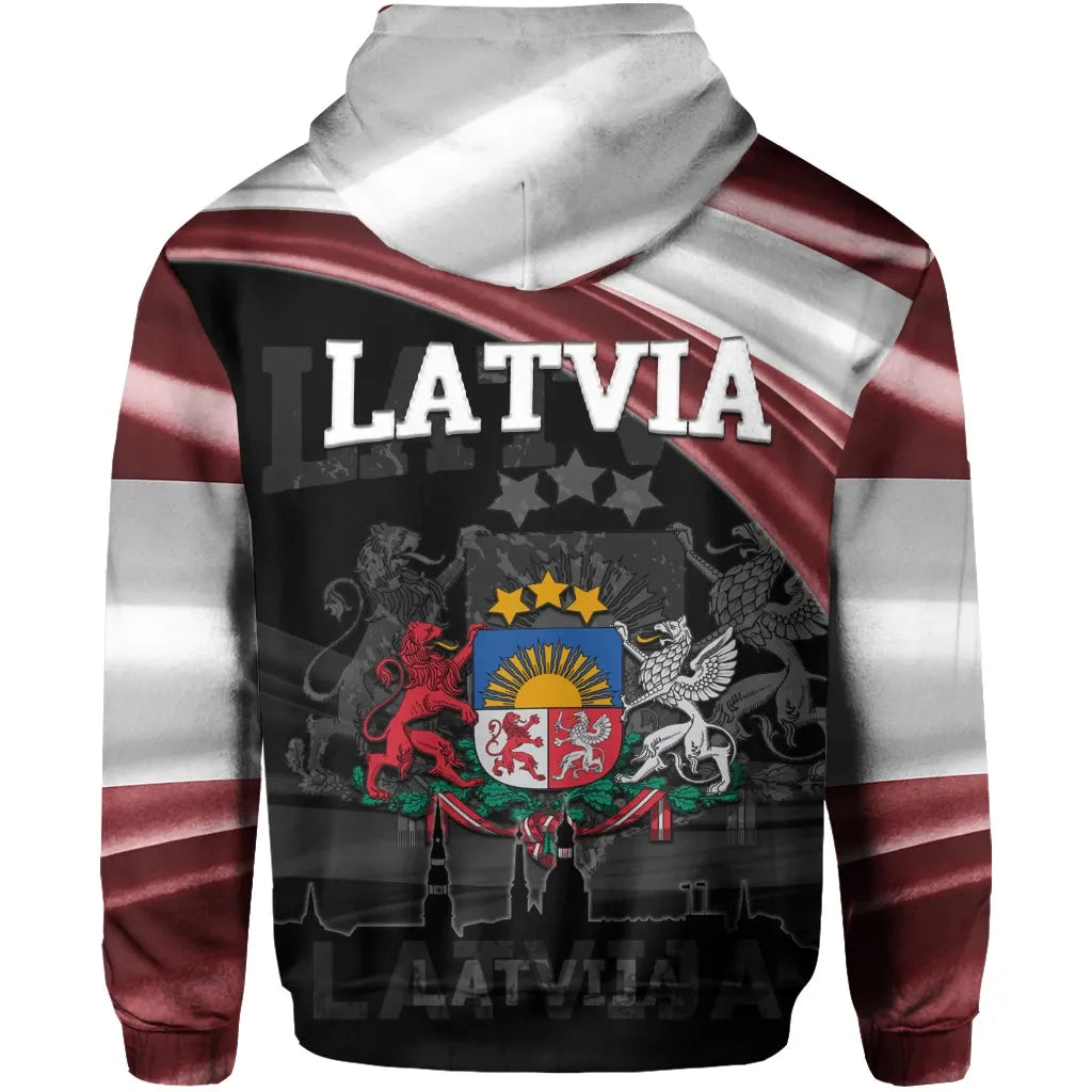 Latvia Hoodie Flag Latvija Riga RLT6 - Wonder Print Shop