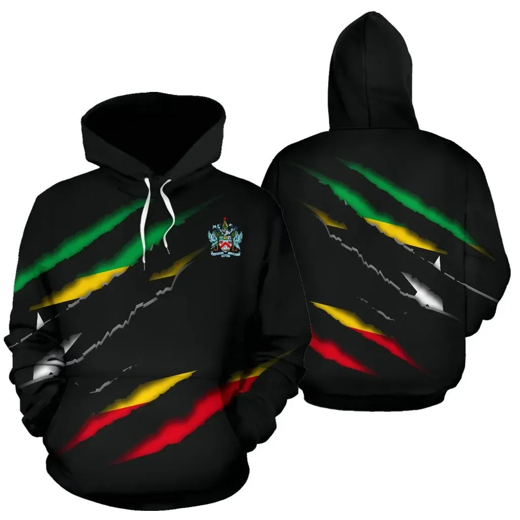 Saint Kitts and Nevis All Over Hoodie Inside Me RLT6 - Wonder Print Shop