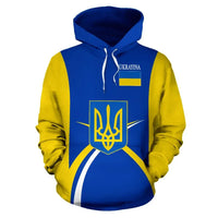 Ukrayina Ukraine Hoodie Coat Of Arms Sports Style RLT7 - Wonder Print Shop