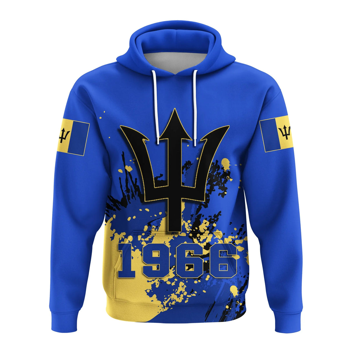 Barbados Hoodie Coat Of Arms Spaint Style J8W RLT13 - Wonder Print Shop