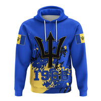 Barbados Hoodie Coat Of Arms Spaint Style J8W RLT13 - Wonder Print Shop