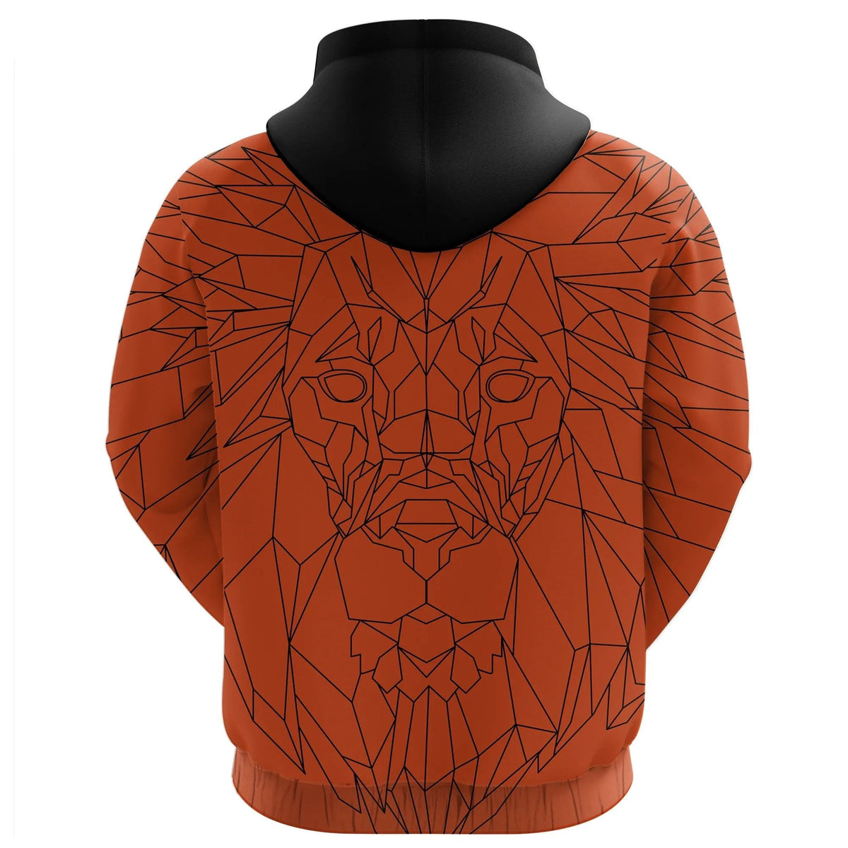 The Netherlands Hoodie Geometric Lion Orange RLT7 - Wonder Print Shop