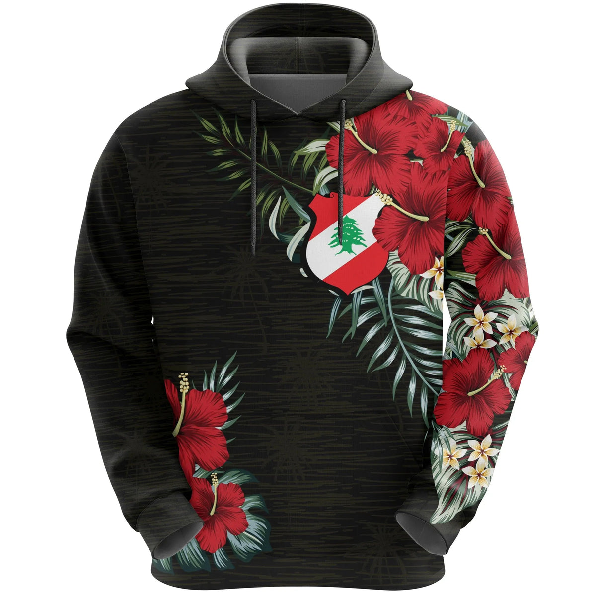 Lebanon Hoodie Hibiscus RLT6 - Wonder Print Shop