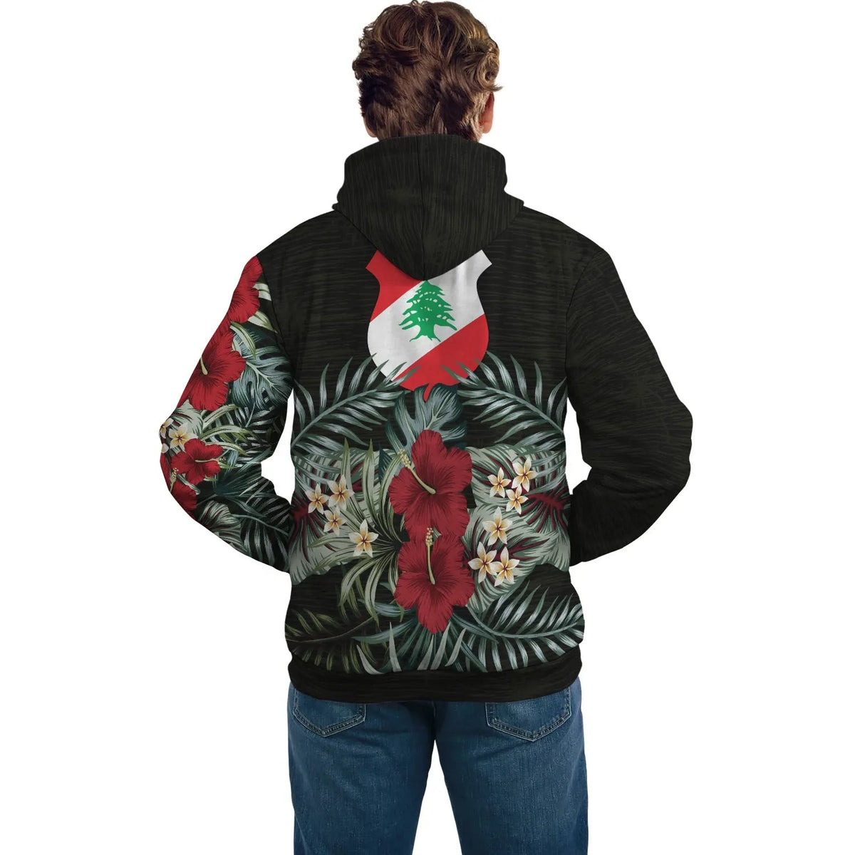 Lebanon Hoodie Hibiscus RLT6 - Wonder Print Shop