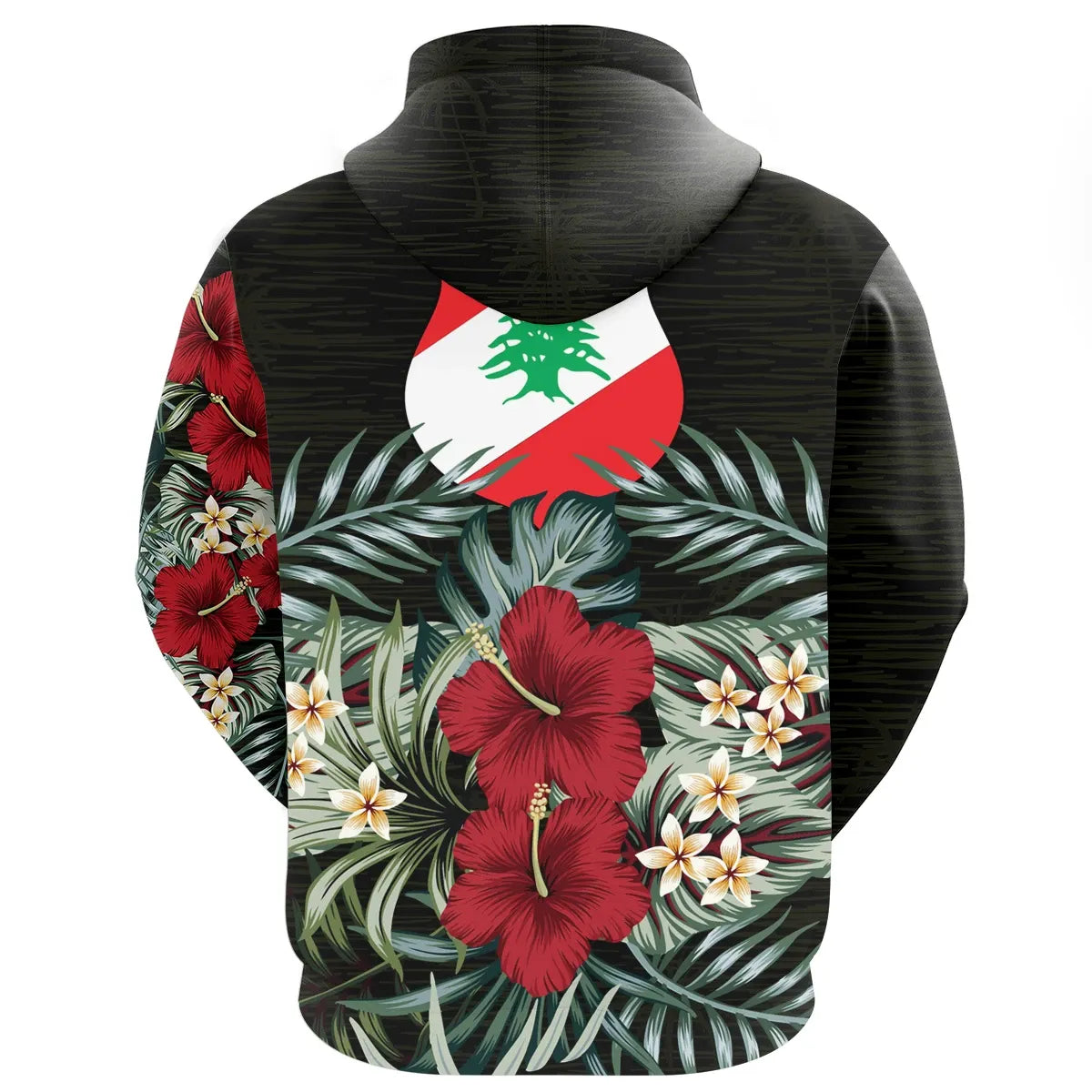 Lebanon Hoodie Hibiscus RLT6 - Wonder Print Shop